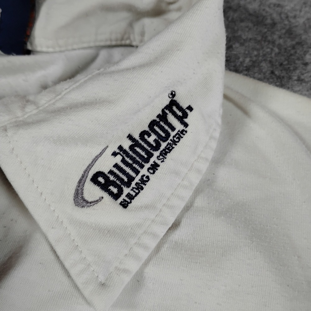ISC Easts Cricket Mens White Short Sleeve Polo Shirt Sponsor Logos Size L - Picture 8 of 15